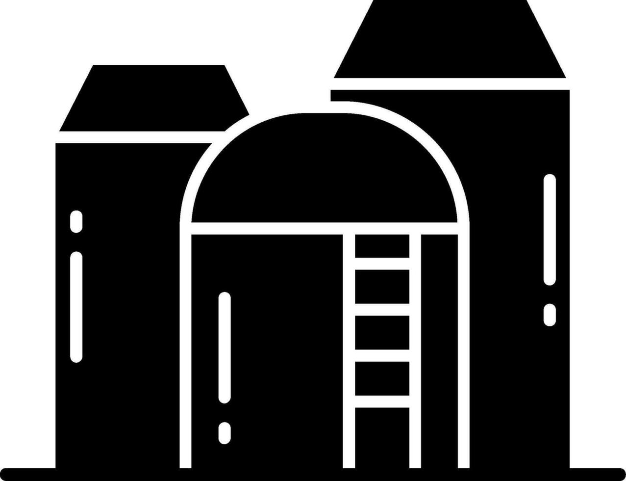 icône de glyphe de silo vecteur