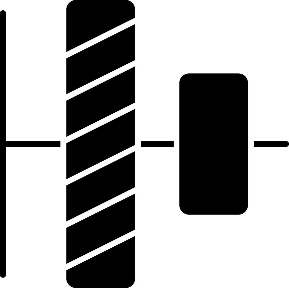 verticale alignement glyphe icône vecteur