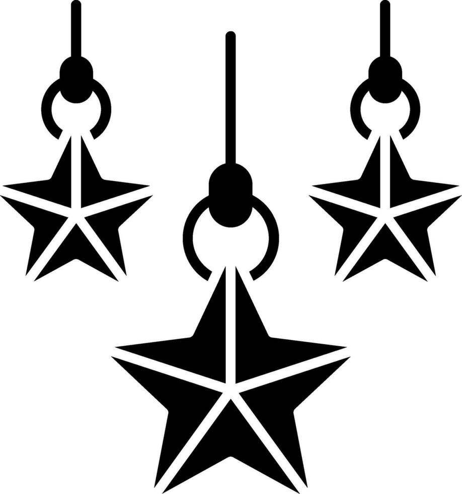 Noël étoile glyphe icône vecteur