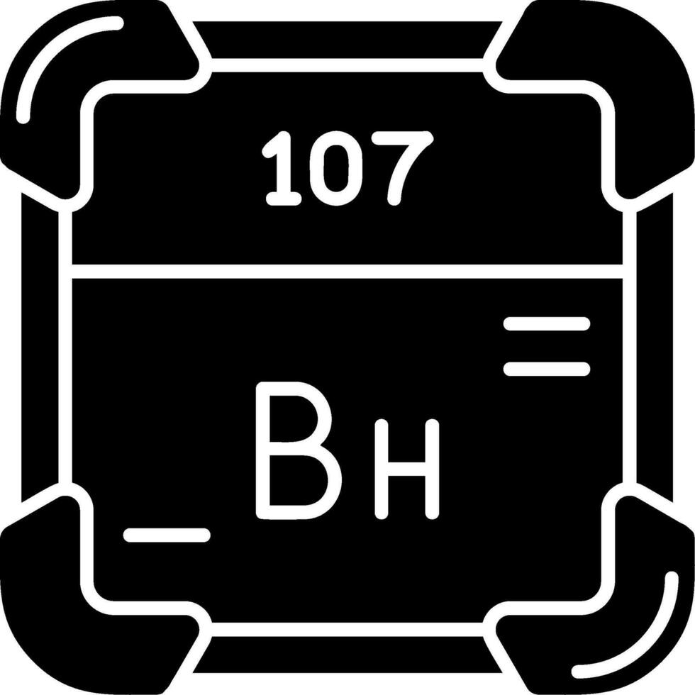 bohrium glyphe icône vecteur