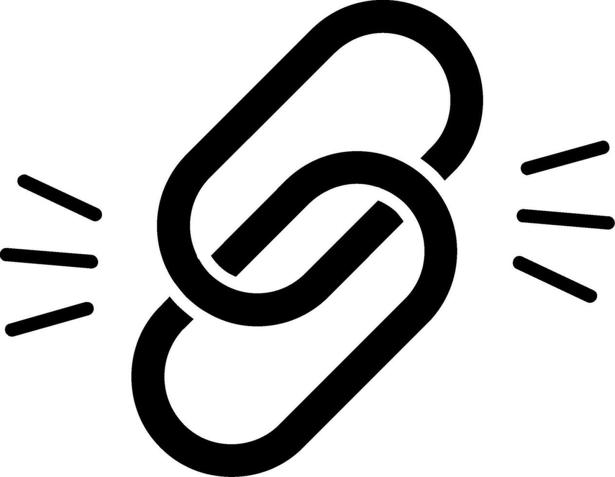 icône de glyphe de lien vecteur