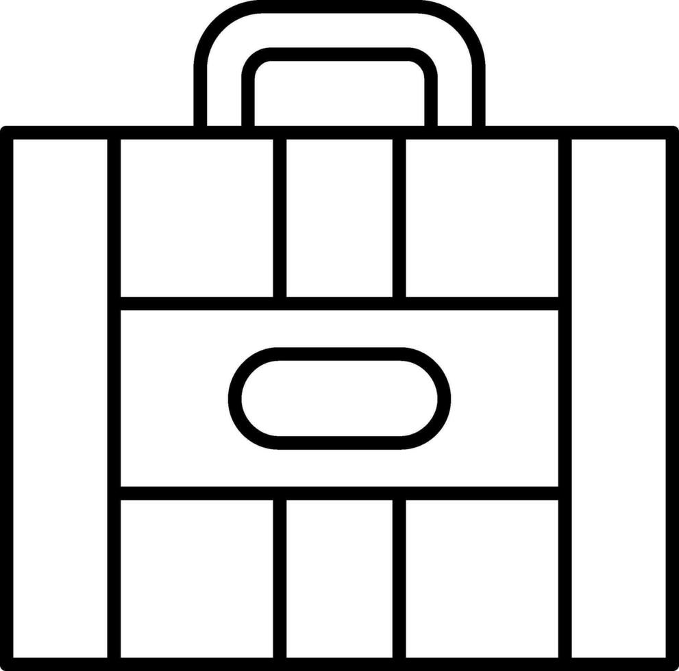 icône de ligne de valise vecteur