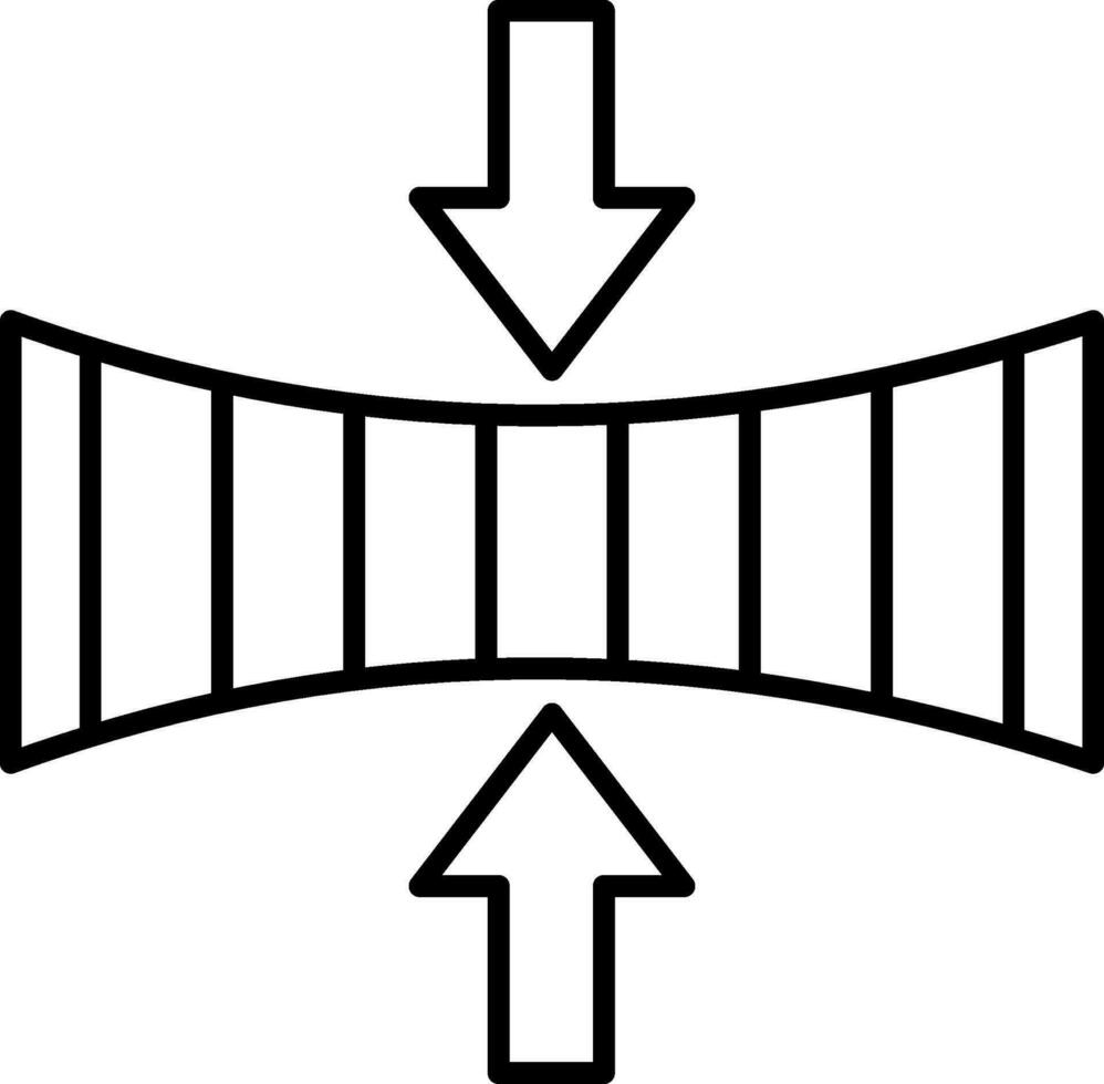 icône de ligne d'élasticité vecteur