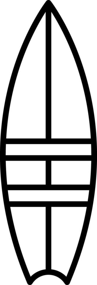 icône de ligne de planche de surf vecteur
