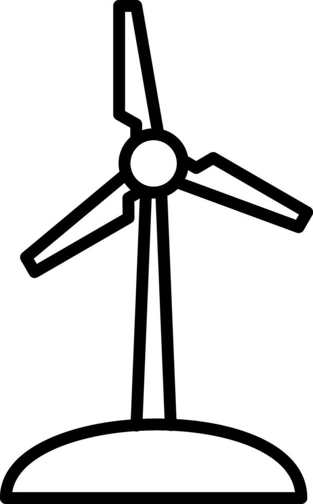 icône de ligne de turbine vecteur