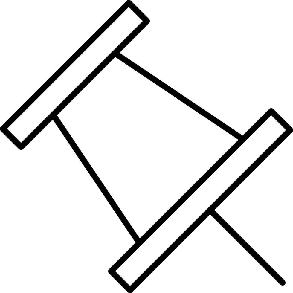 icône de ligne de punaise vecteur