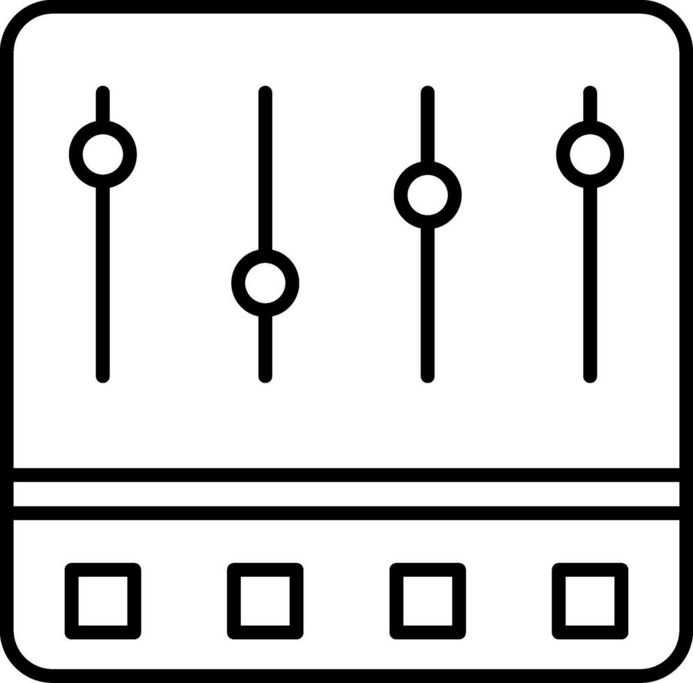 icône de ligne du panneau de commande vecteur