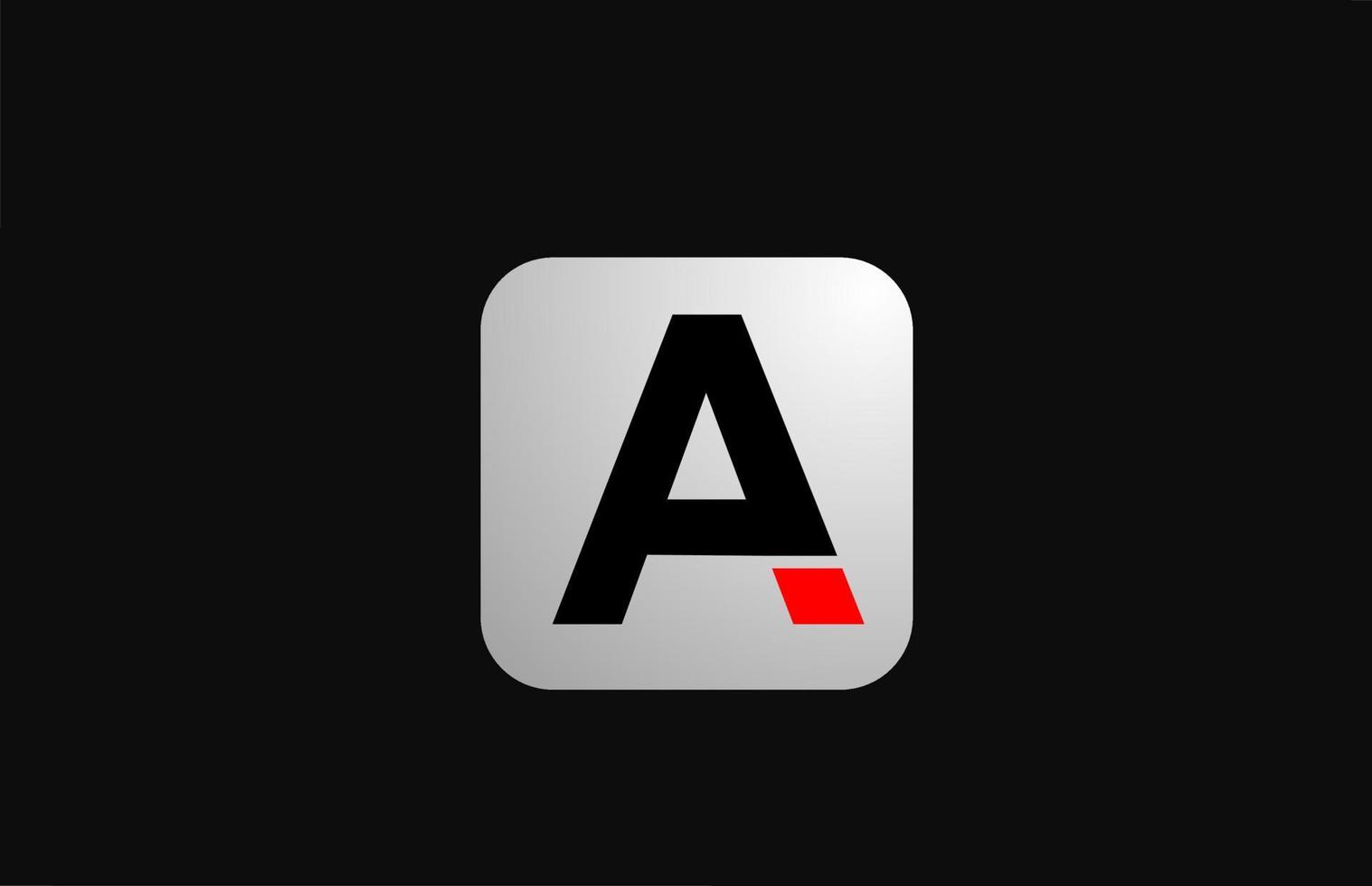 une icône du logo de la lettre de l'alphabet pour les entreprises et les entreprises avec un design simple en noir et blanc vecteur