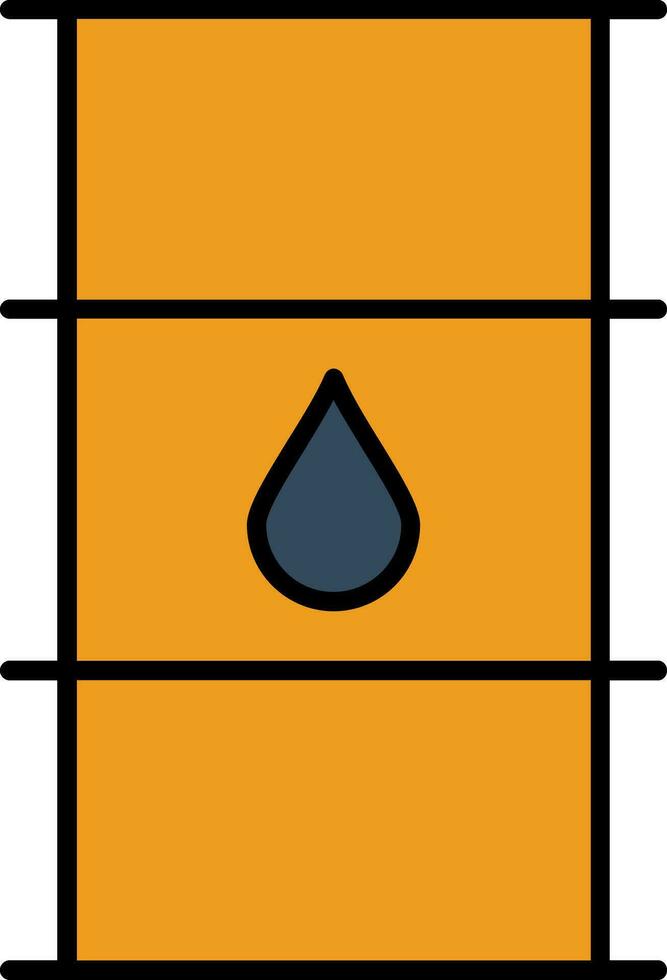 icône remplie de ligne de baril de pétrole vecteur