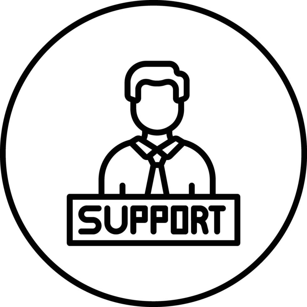 icône de vecteur de support technique