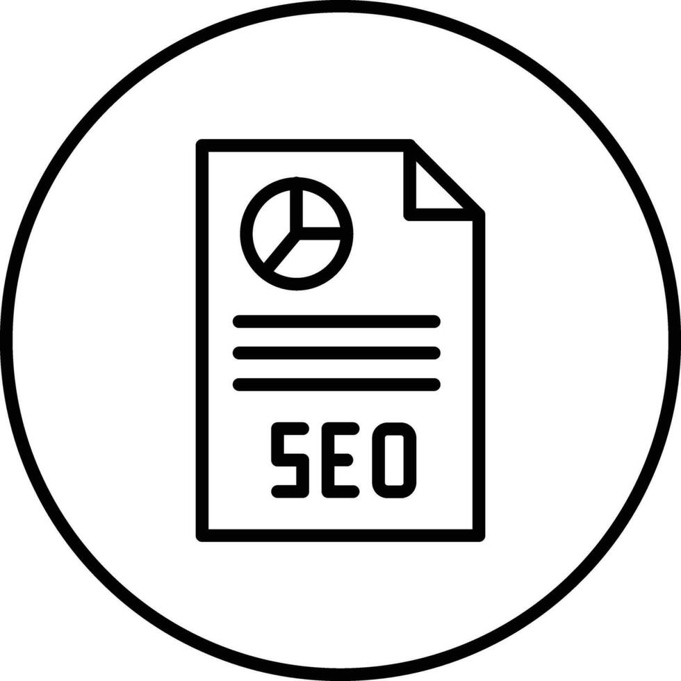 icône de vecteur de rapport seo