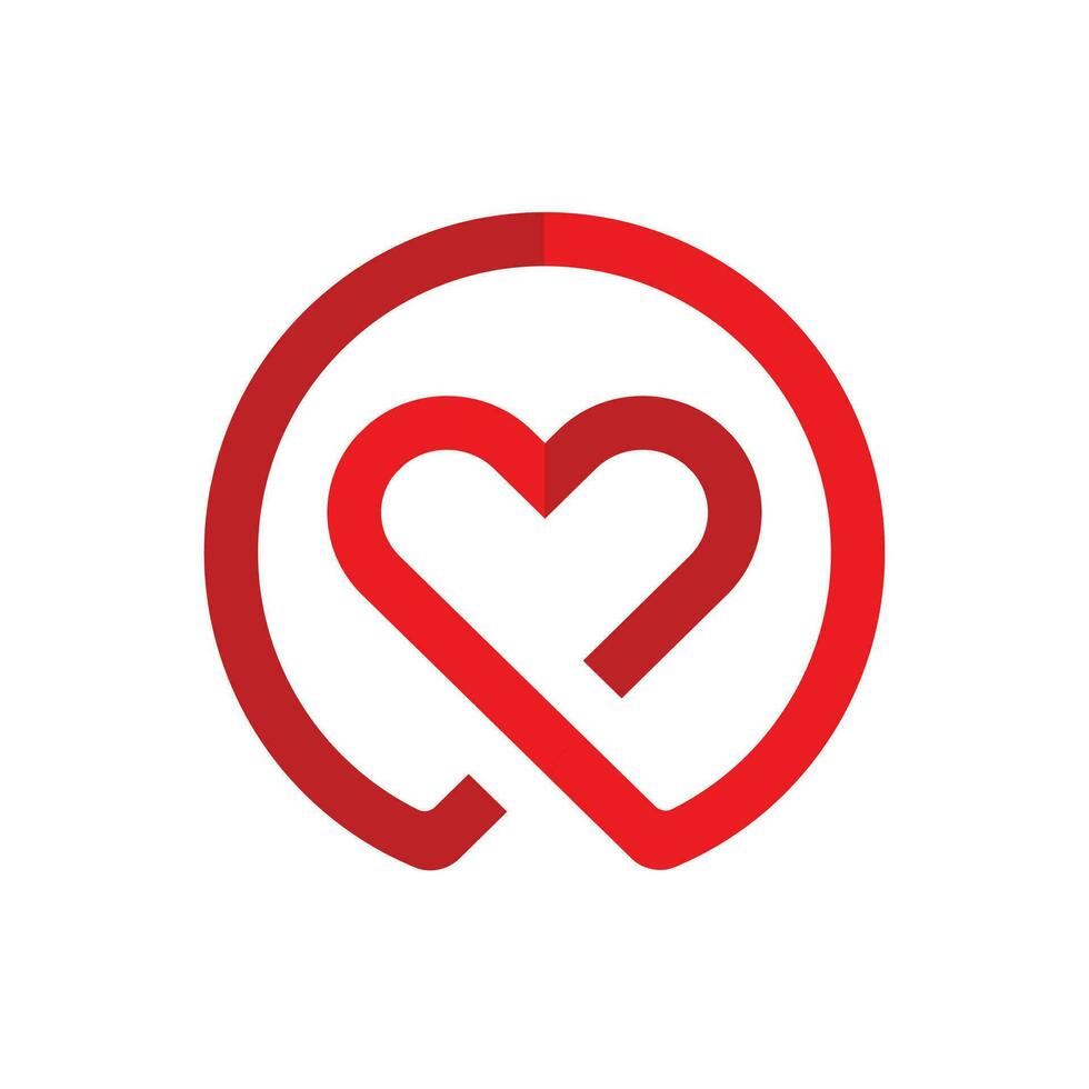 cœur logo. aimer, médical et charité conception vecteur modèle.