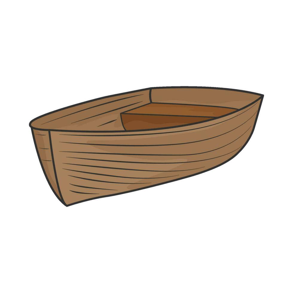 illustration de en bois bateau vecteur