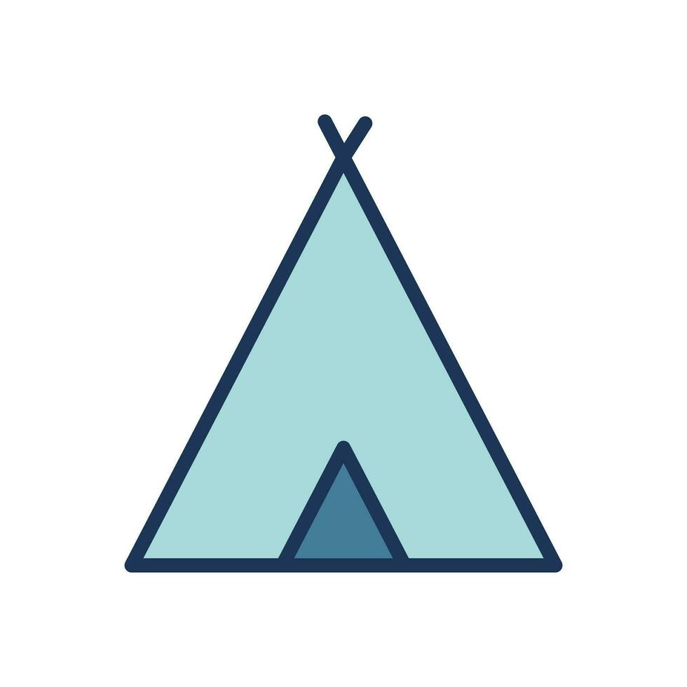 tente, camp icône vecteur conception modèle