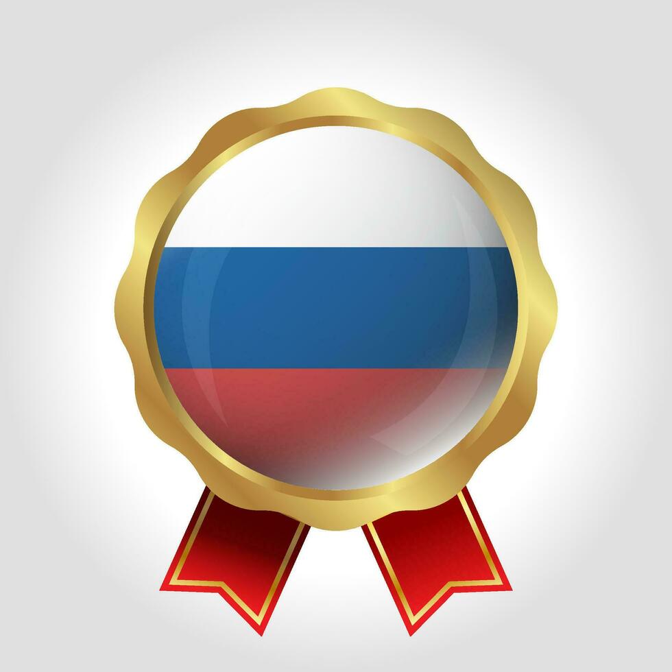 Créatif Russie drapeau étiquette vecteur conception