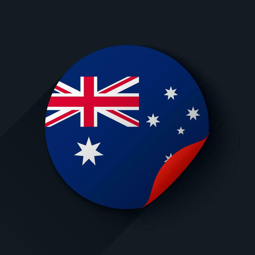 Australie drapeau autocollant vecteur illustration