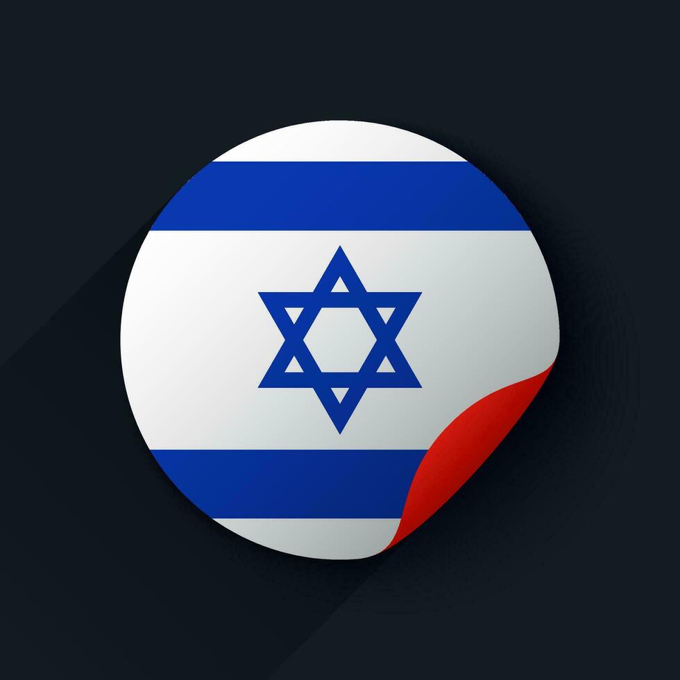 Israël drapeau autocollant vecteur illustration