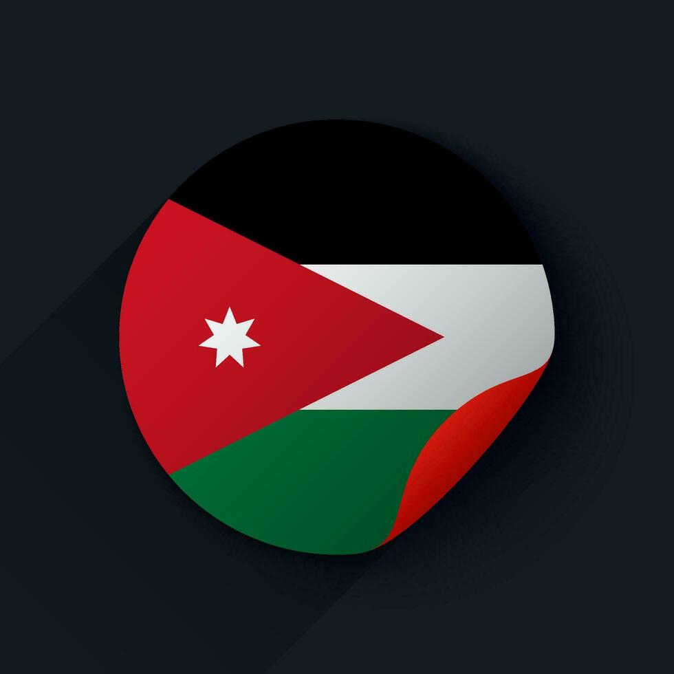 Jordan drapeau autocollant vecteur illustration
