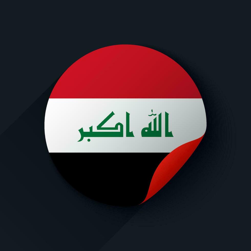 Irak drapeau autocollant vecteur illustration