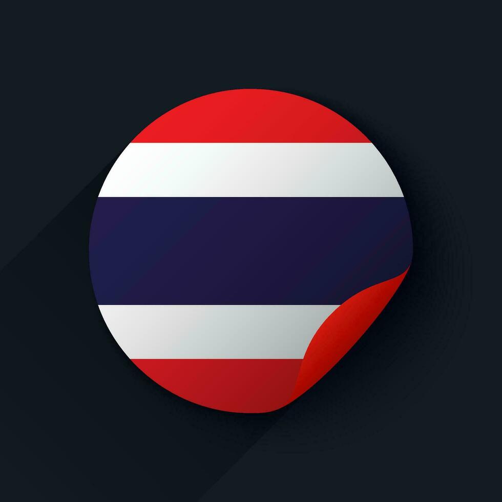 Thaïlande drapeau autocollant vecteur illustration