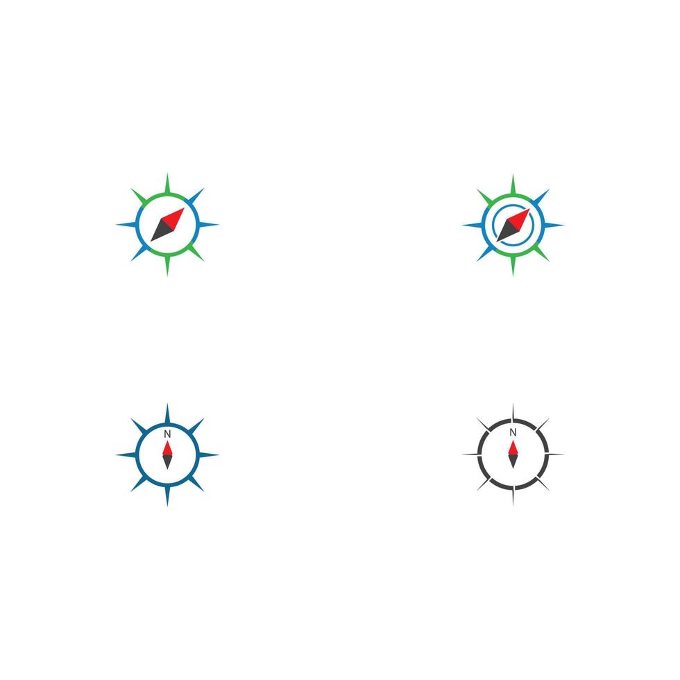 modèle d'illustration vectorielle icône boussole vecteur