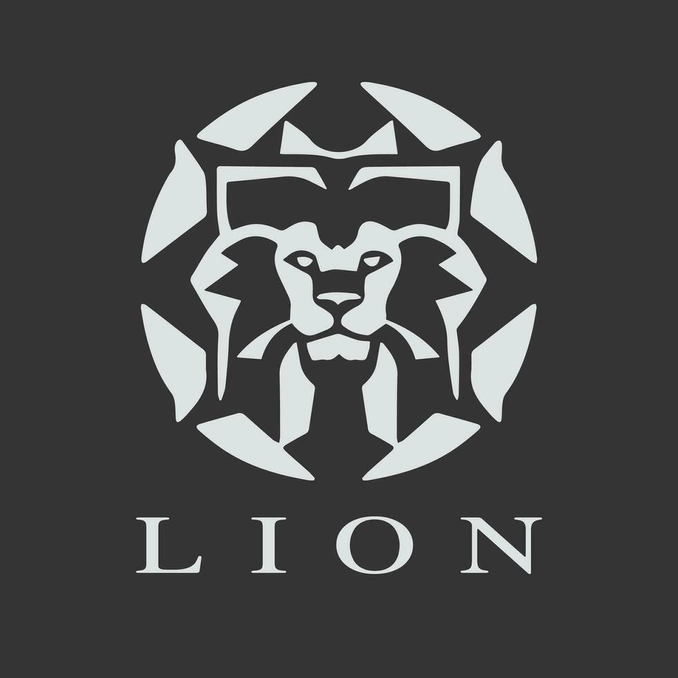 Lion tête logo conception vecteur modèle.