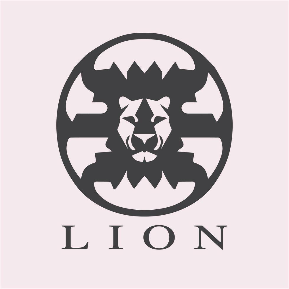 héraldique Lion tête logo conception vecteur modèle. Lion tête vecteur icône.