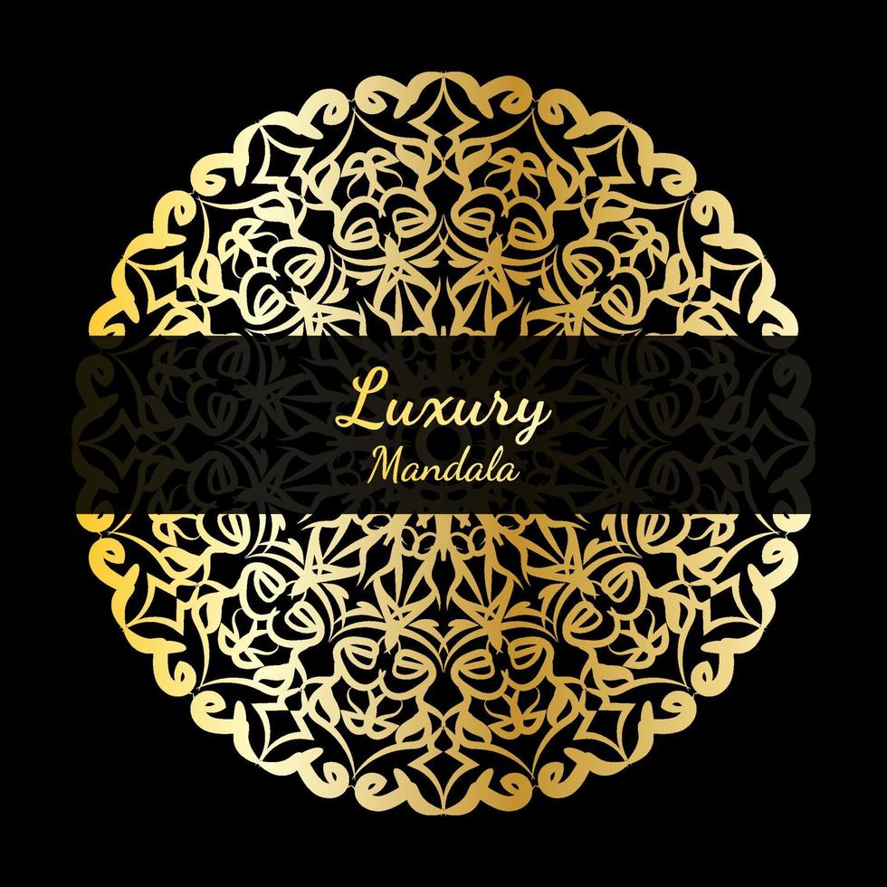 fond de mandala de luxe avec motif arabesque doré style oriental islamique arabe vecteur