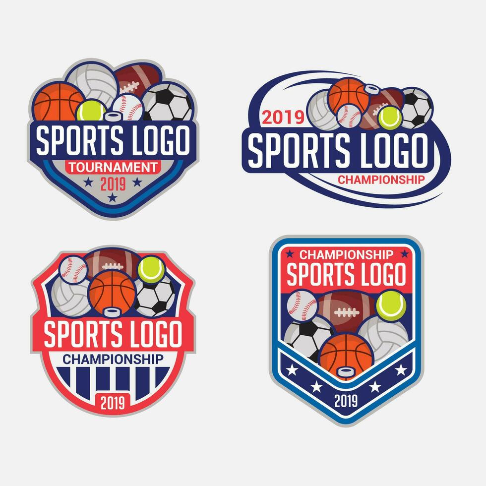 des sports logo badge et autocollant vecteur