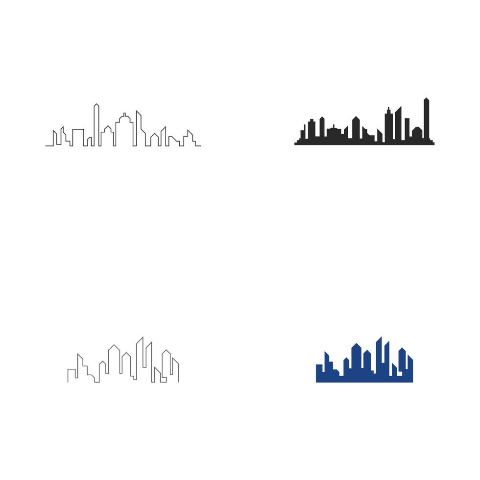 modèle d'illustration vectorielle de logo d'horizon de ville vecteur