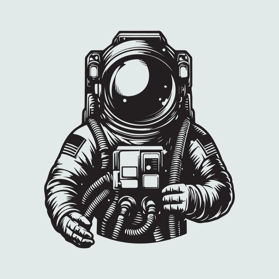 astronaute dans scaphandre. vecteur illustration pour votre conception.