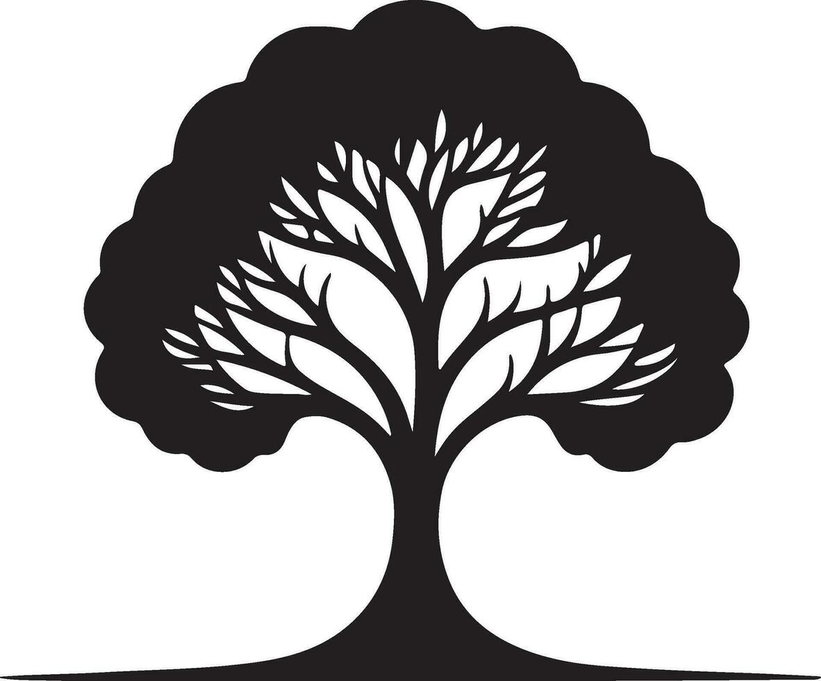 silhouette d'un arbre vecteur