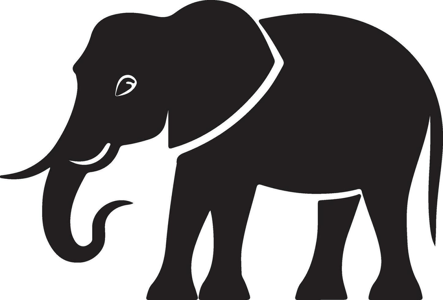 vecteur de silhouette d'éléphant