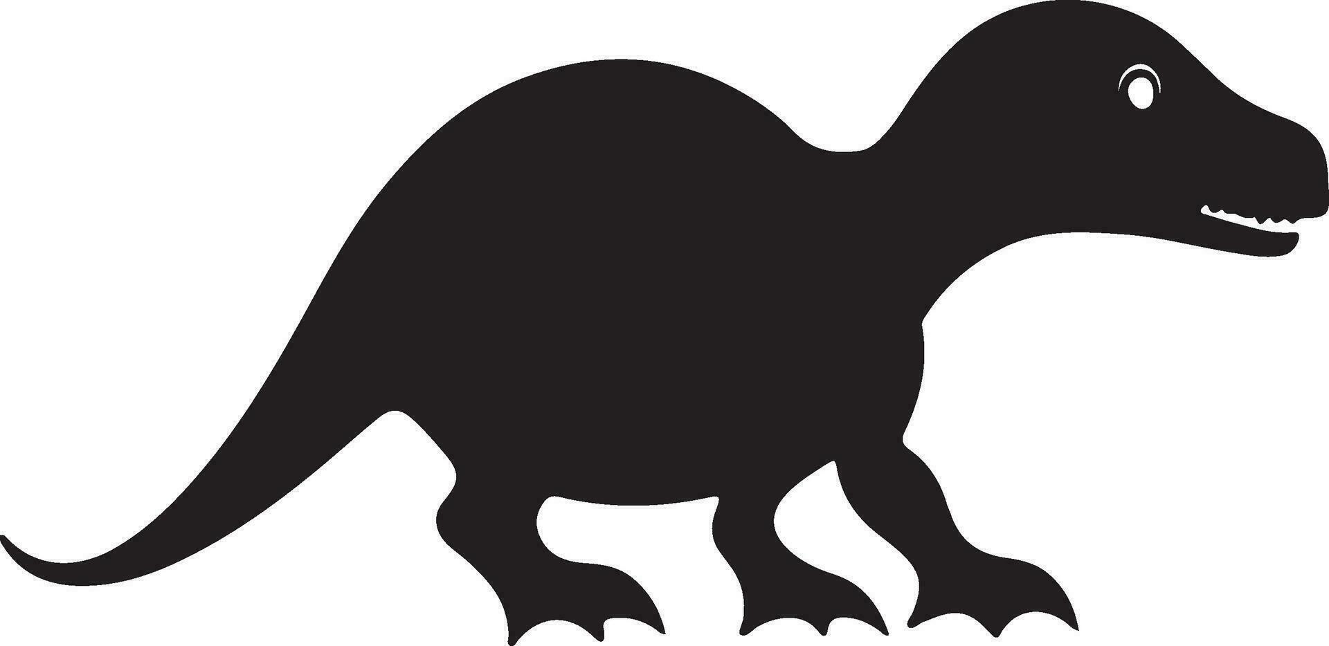 silhouette de une dinosaure vecteur