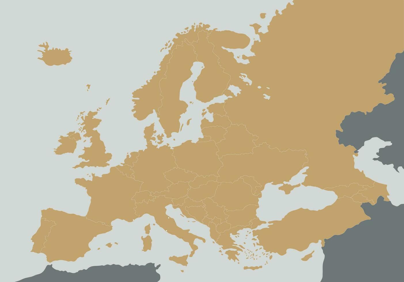 politique Vide L'Europe  carte vecteur illustration. modifiable et clairement étiqueté couches.