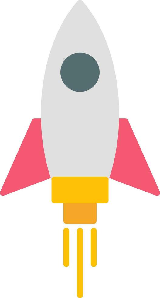 icône plate de fusée vecteur
