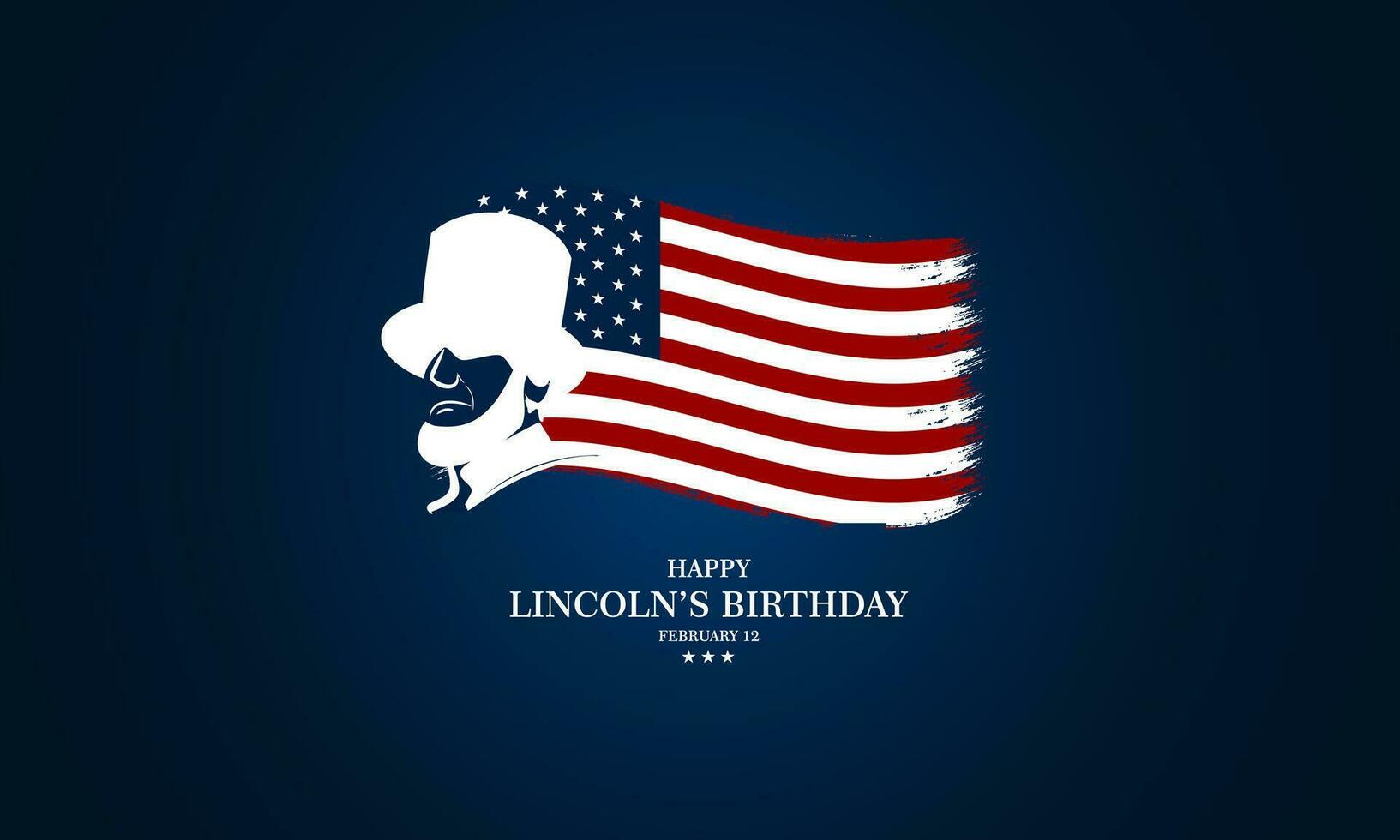 content de Lincoln anniversaire février 12 Contexte vecteur illustration