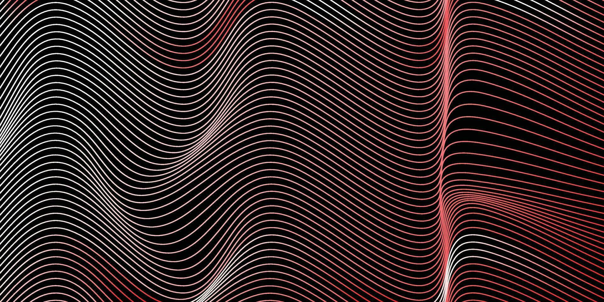 abstrait incurvé ondulé lignes modèle vecteur illustration.