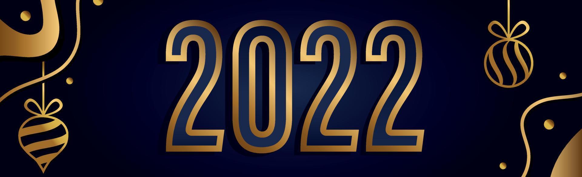 bonne année 2022, vacances de noël, bannière web pour la publicité - vecteur