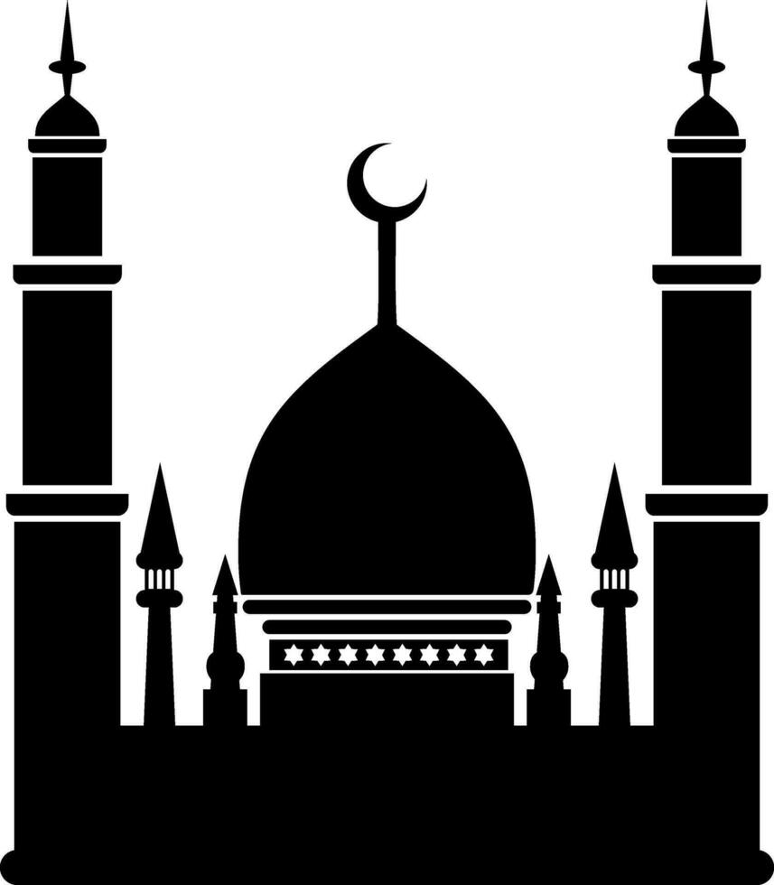 silhouette mosquée illustration vecteur élément