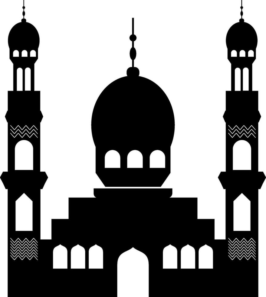 silhouette mosquée illustration vecteur élément