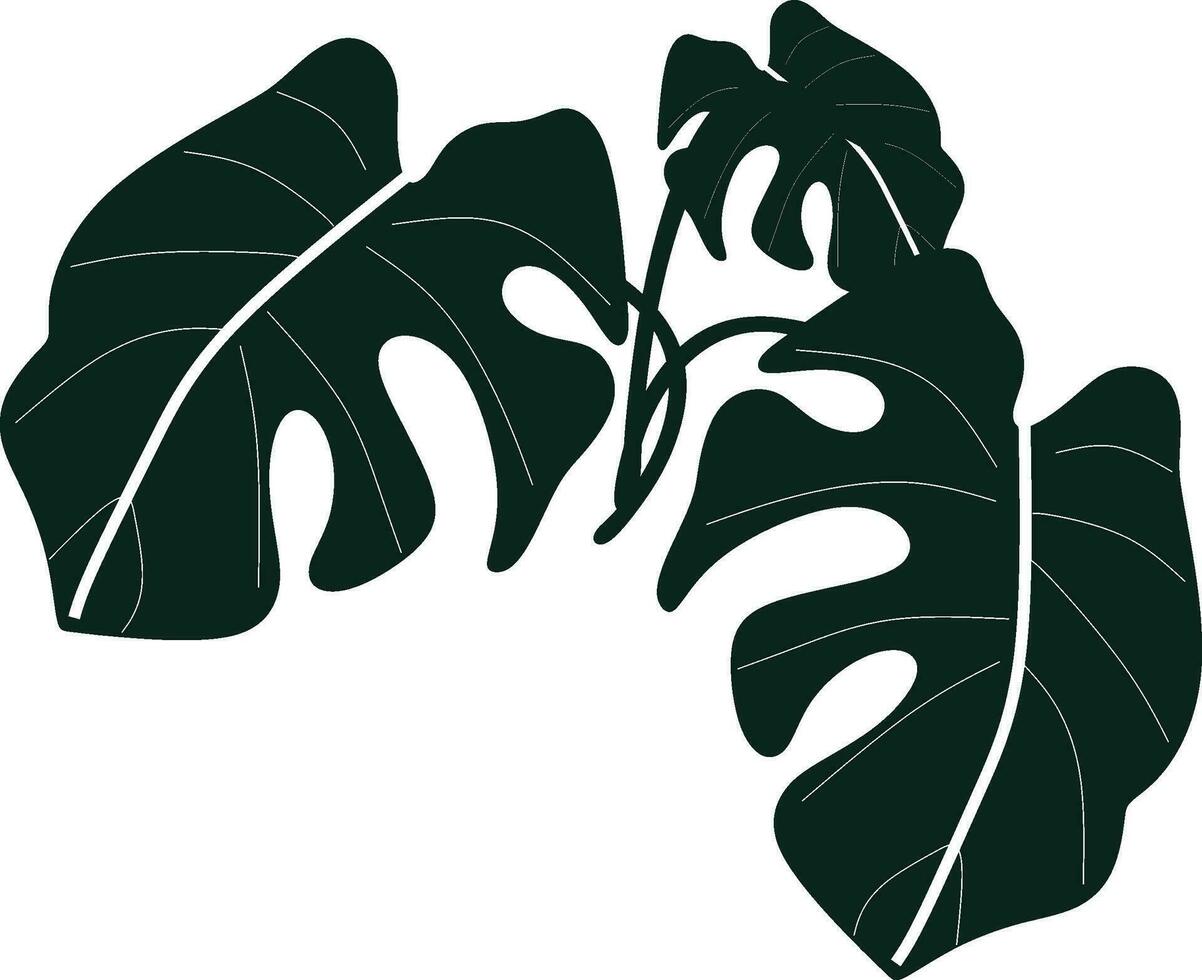 abstrait monstera feuille vecteur élément