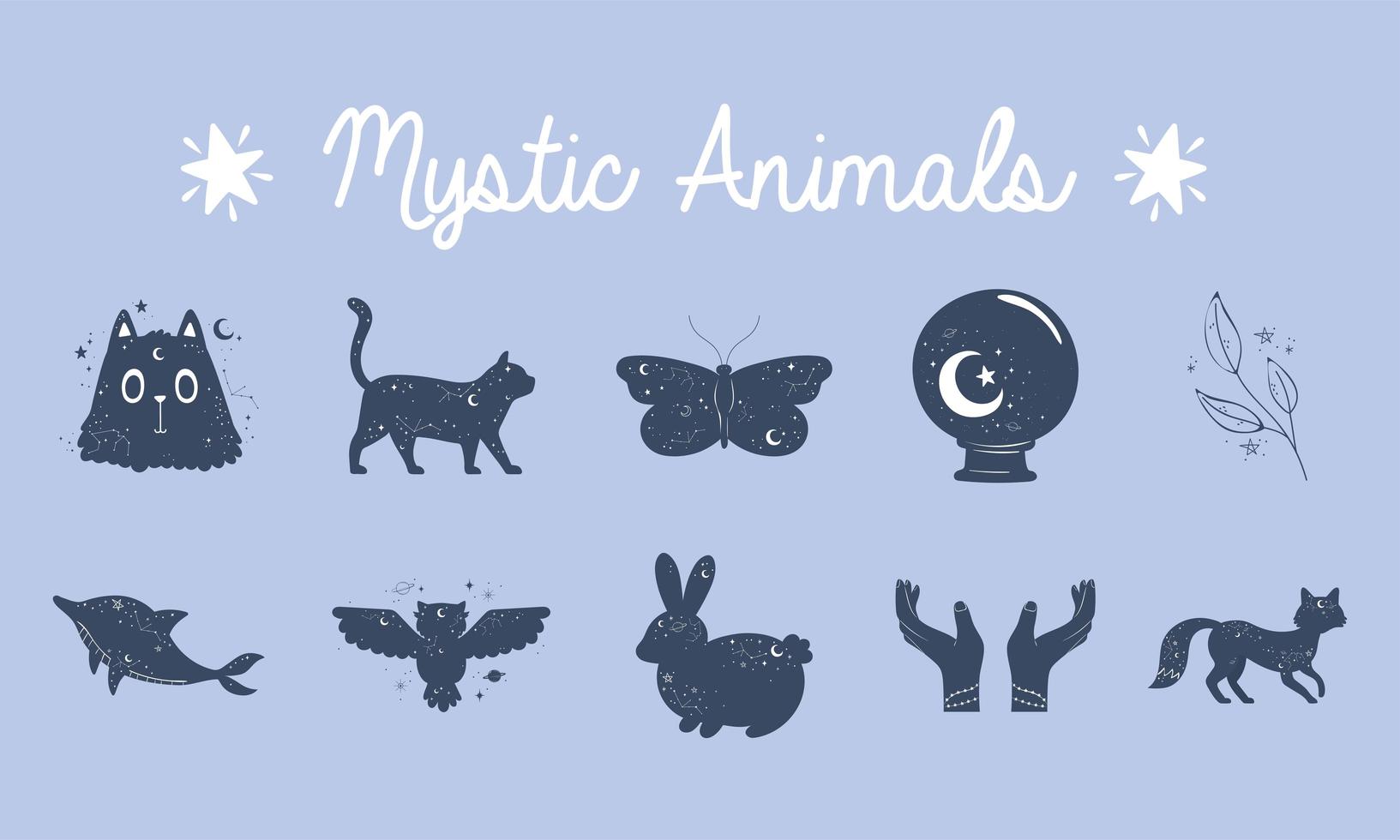 astrologie des animaux mystiques vecteur