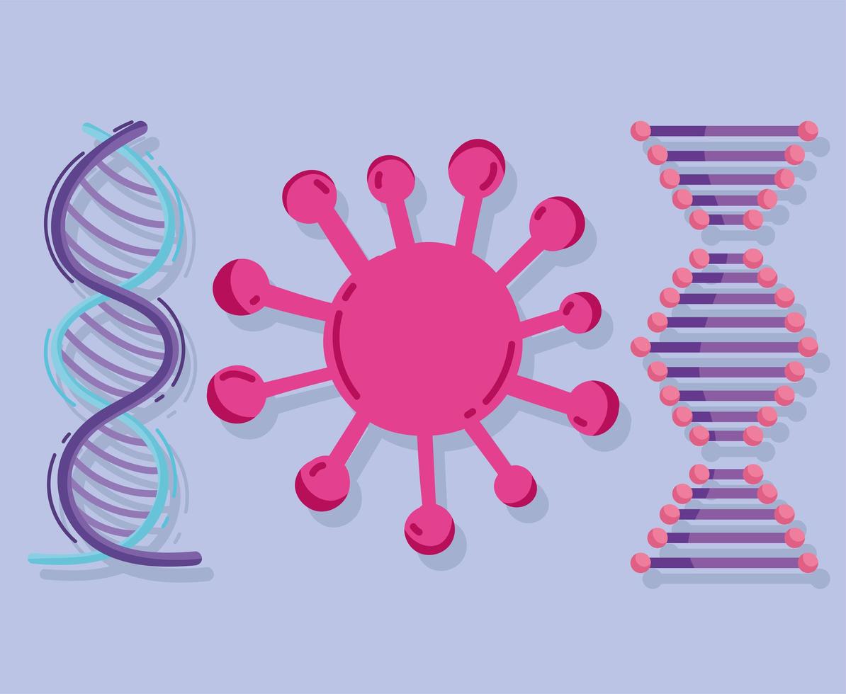 ADN du coronavirus scientifique vecteur