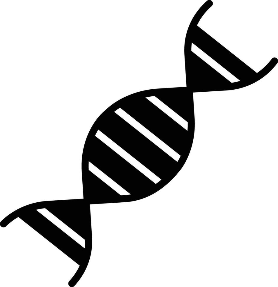 ADN solide et glyphe vecteur illustration