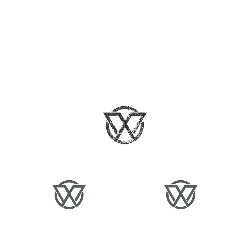xw, wx, X et w abstrait initiale monogramme lettre alphabet logo conception vecteur