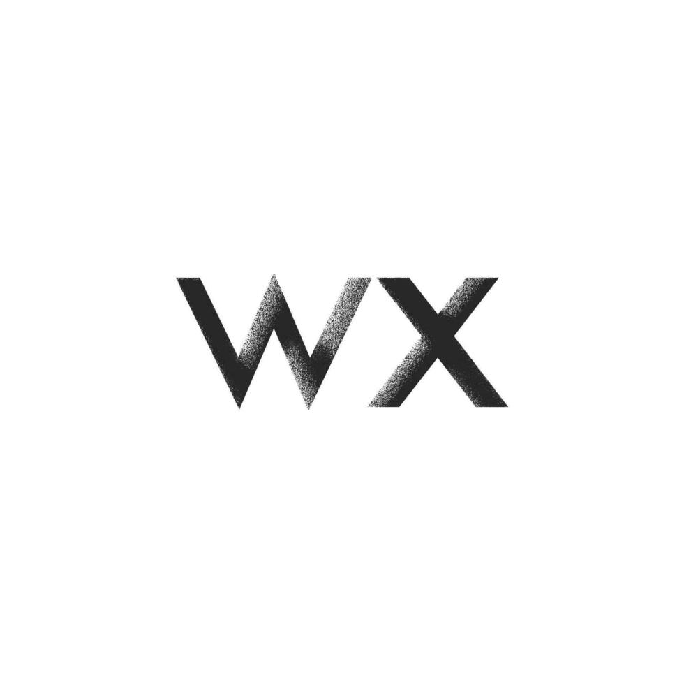 xw, wx, X et w abstrait initiale monogramme lettre alphabet logo conception vecteur