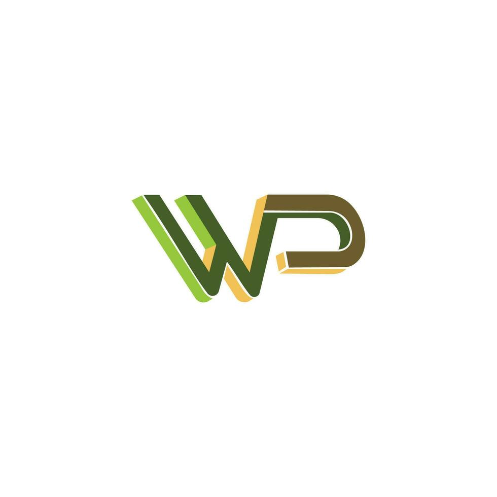 initiale lettre pw logo ou wp logo vecteur conception modèle