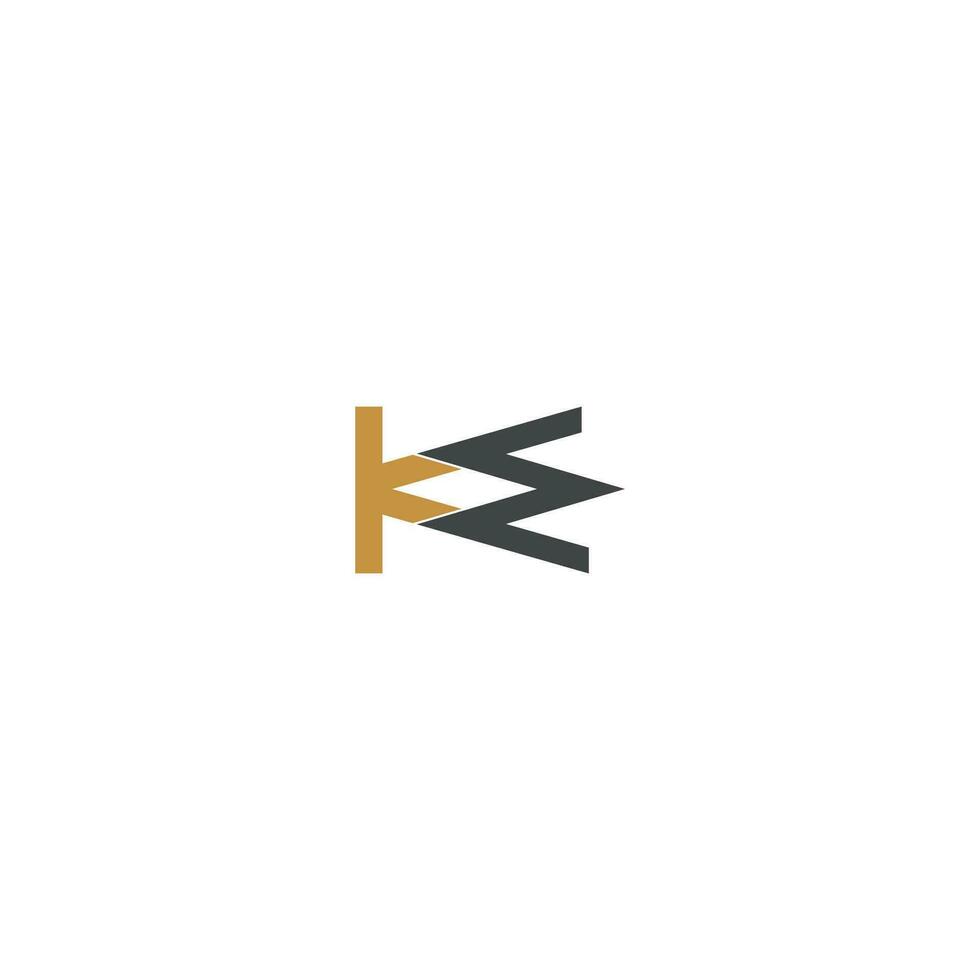 alphabet lettres initiales monogramme logo kw, wk, k et w vecteur