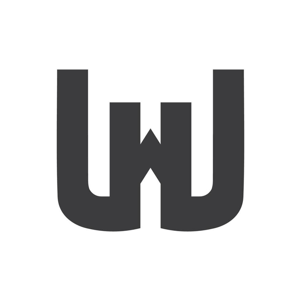 initiale lettre quoi logo ou hw logo vecteur conception modèle